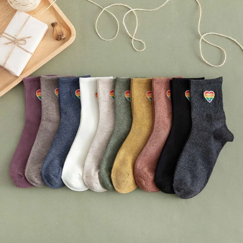 Радужные носки с вышивкой и надписью только у сердца забавные Цвет Серебряный