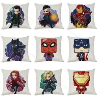 45cm avengers disney cartoon marvel superheroes cotton home flax pillowcase car cushion pillowcase toys for childrens gifts