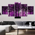 5 панелей HD Печать на холсте картина на дереве Настенная картина для гостиной настенный Декор домашнее украшение