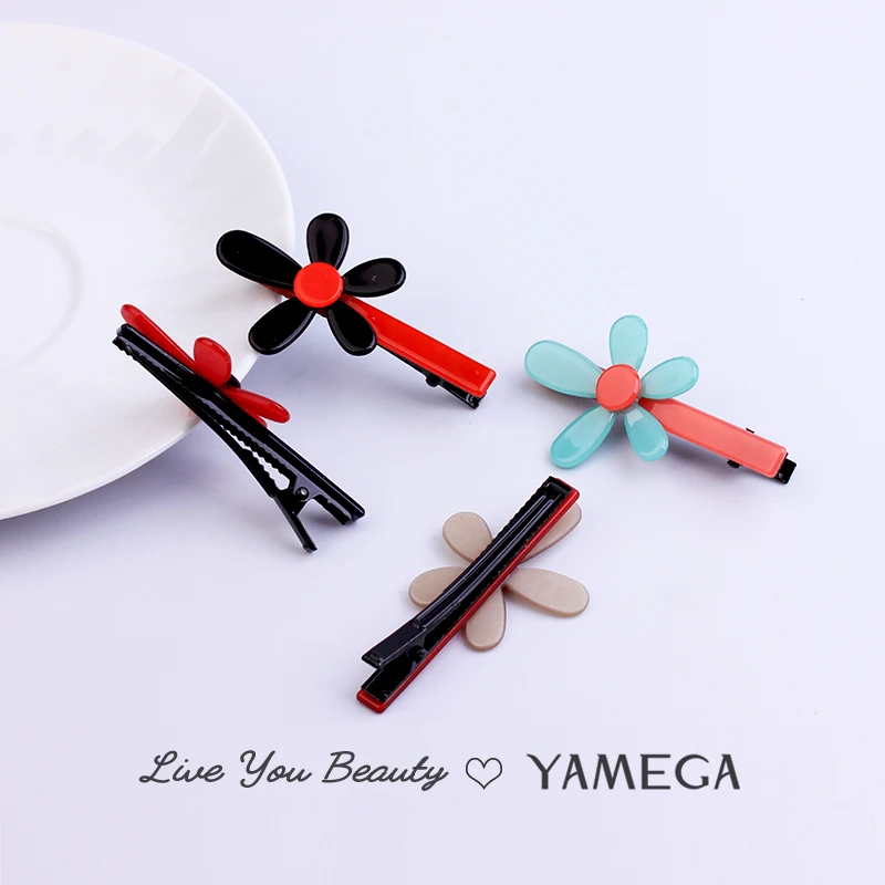 YAMEGA новинка модные милые Цветочные заколки полимерные шпильки заколка для волос