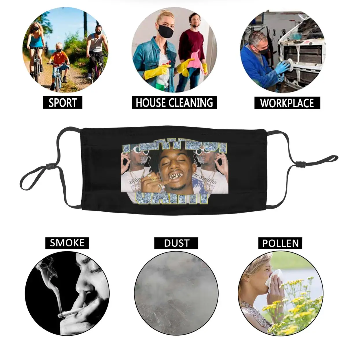 

Playboi Carti Vintage Great Mouth Mask