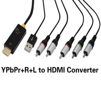 ypbpr component to hdmi converter hdtv video audio converter adapter with audio video cable