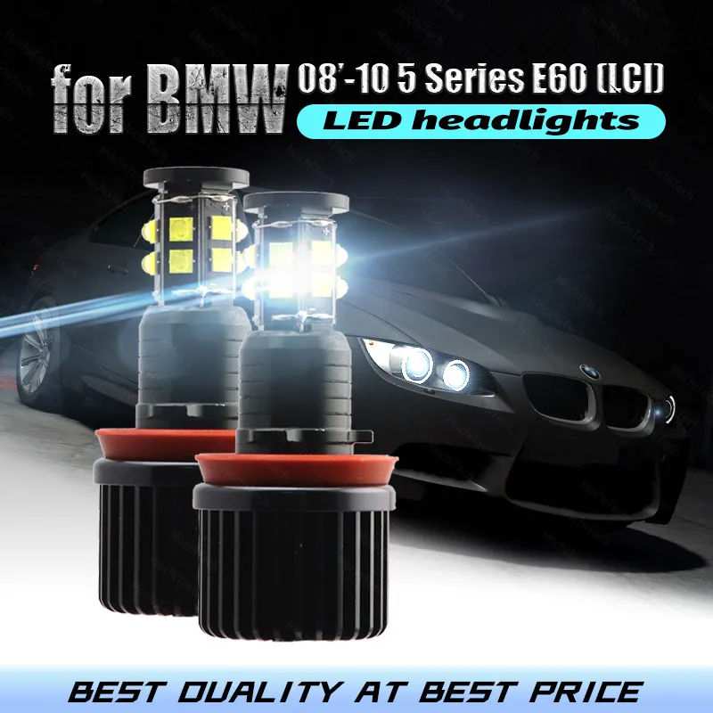

Ultra Bright White Free Error Day Light High Power 240W H8 / H11 for BMW 2008-2010 5 Series E60 (LCI) LED Angel Eyes Marker