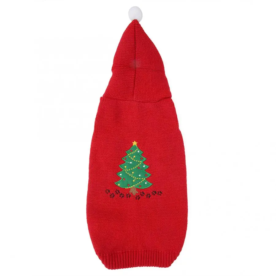 Собака Рождественский свитер Акриловые Волокна Красная рождественская елка для