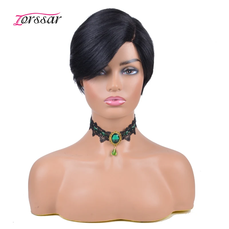 

Short Wig Pixie Cut Human Hair Wigs Bangs Wigs for women Human Hair Remy Full Machine Wigs Human Hair Wigs