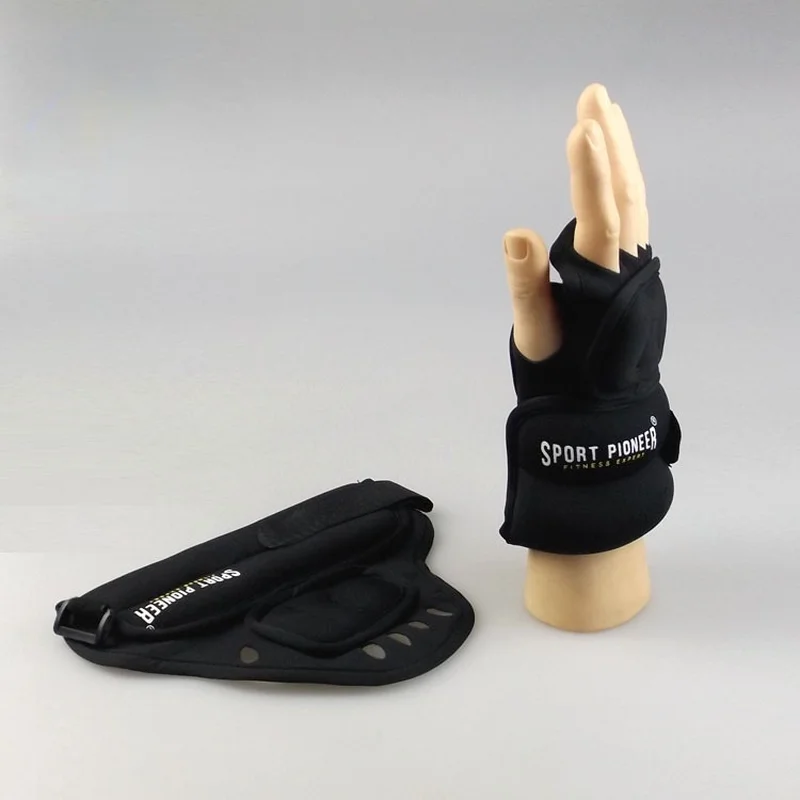 2kg Sports Weight-bearing Gloves Sandbag Wrist Guard Half Finger Weight Boxing Gloves Training Equipment Wrist Band Dispenser