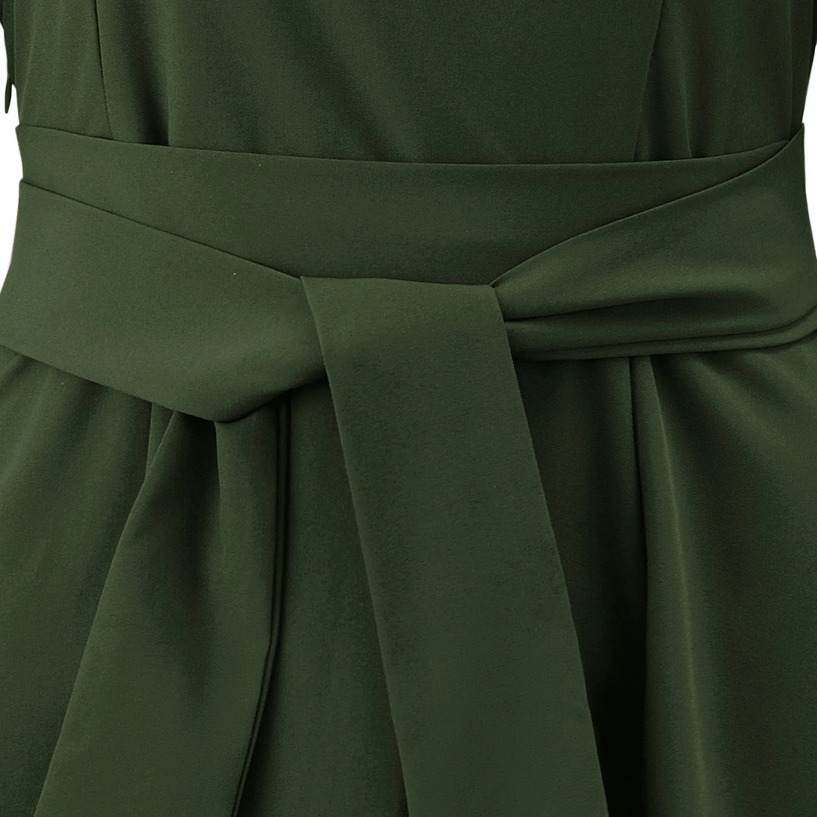 

Casual Summer dress Women's Fashion Loose Bandage Half Sleeve Solid Dresses Ladies V-Neck Ankle-Leng Dress Daily 2021 femme t