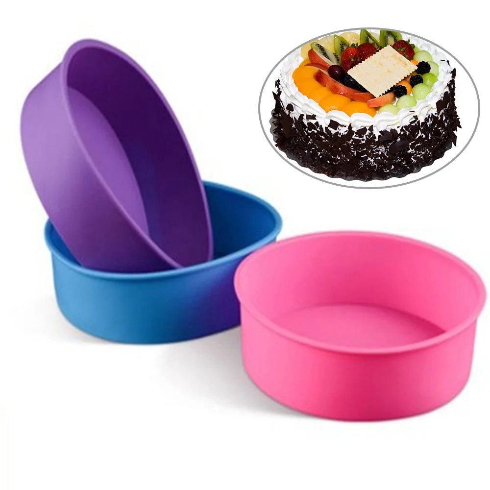 Форма для выпечки 8 дюймовая Силиконовая Круглая торта кухонная форма DIY десерты