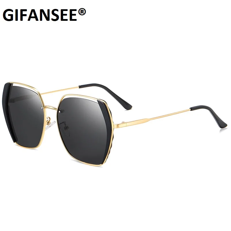 GIFANSEE женские поляризованние солнечные очки квадратной формы Элитный бренд