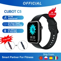 cubot c5 5atm waterproof smartwatch heart rate calorie monitor touch fitness tracker sport smart watch for men women android ios