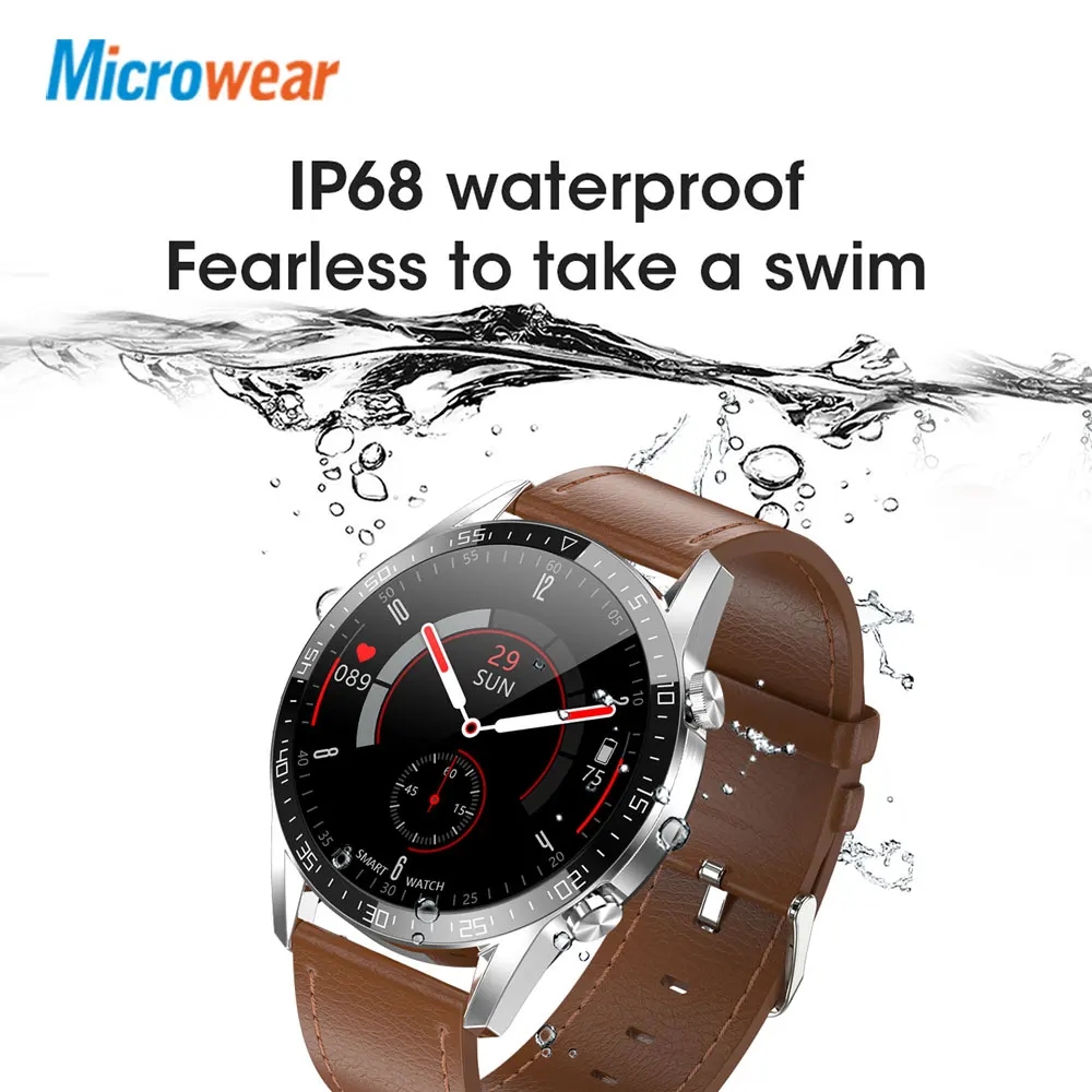 

Microwear M4 Pro Smart Watch Men 1.32inch 360*360 IPS Heart Rate Sleep Monitor BT Call/Music IP68 Waterproof Sport Smartwatch