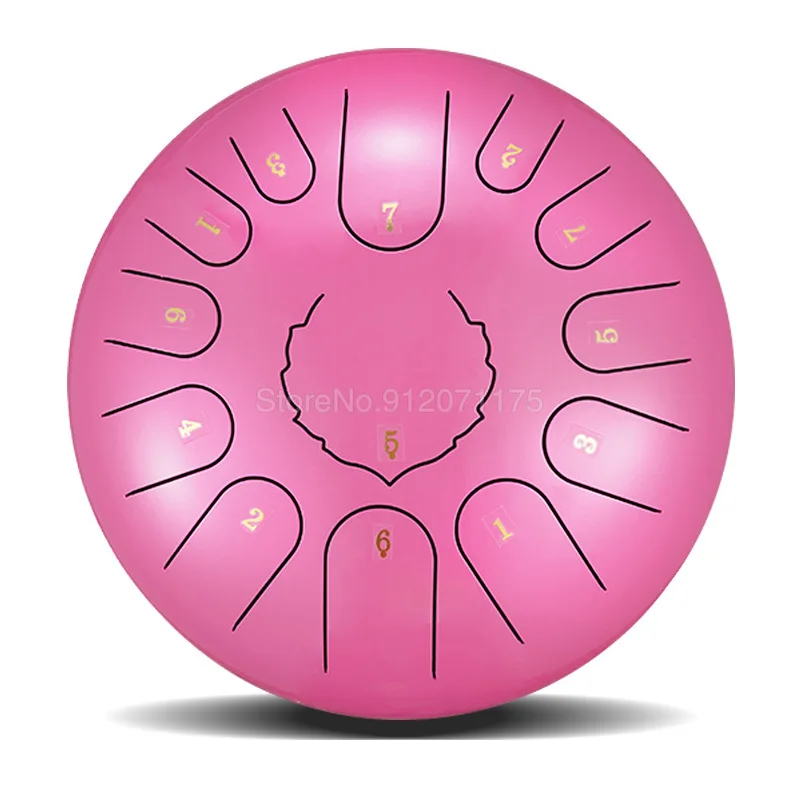 

6 Inch Steel Tongue Drum 8 Tune Hand Pan Tank Hang With Drumsticks Carrying Bag Percussion Instruments Fast Shipping Hluru