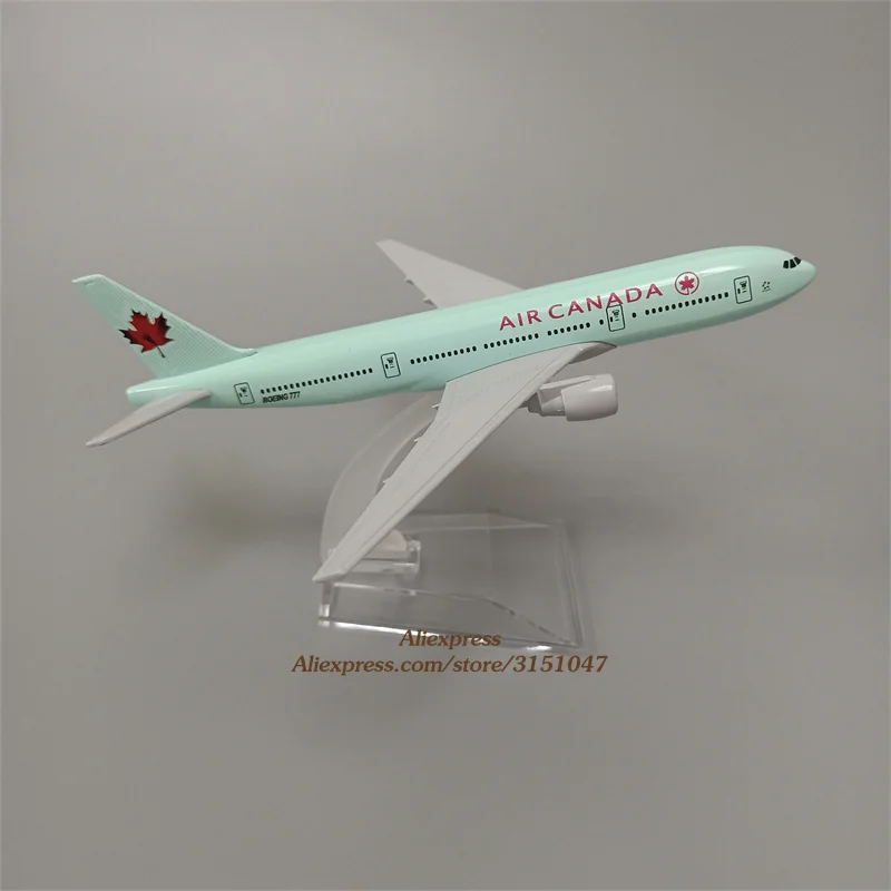 Модель самолета из металлического сплава 16 см авиакомпании B777 модель Канады