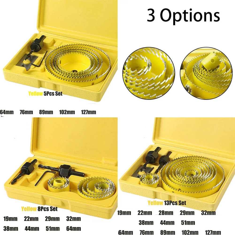 

Tool Hole Saws Wood Metal Cutter Arbor Wrench Workshop Equipment Cutting