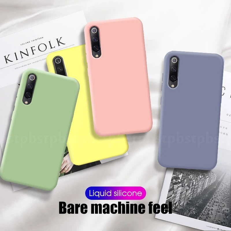 Smartphone Case For Xiaomi Redmi 7 Note Pro K20 Cases Liquid Silicone Candy Colorful Phone Mi 9t 9tPro 9se | Мобильные телефоны и