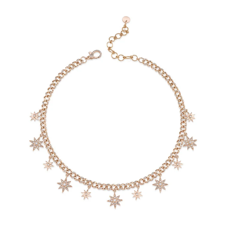 Чокер Женский позолоченный из кубинской цепи Майами ожерелье 32 + 8 см с кубическим