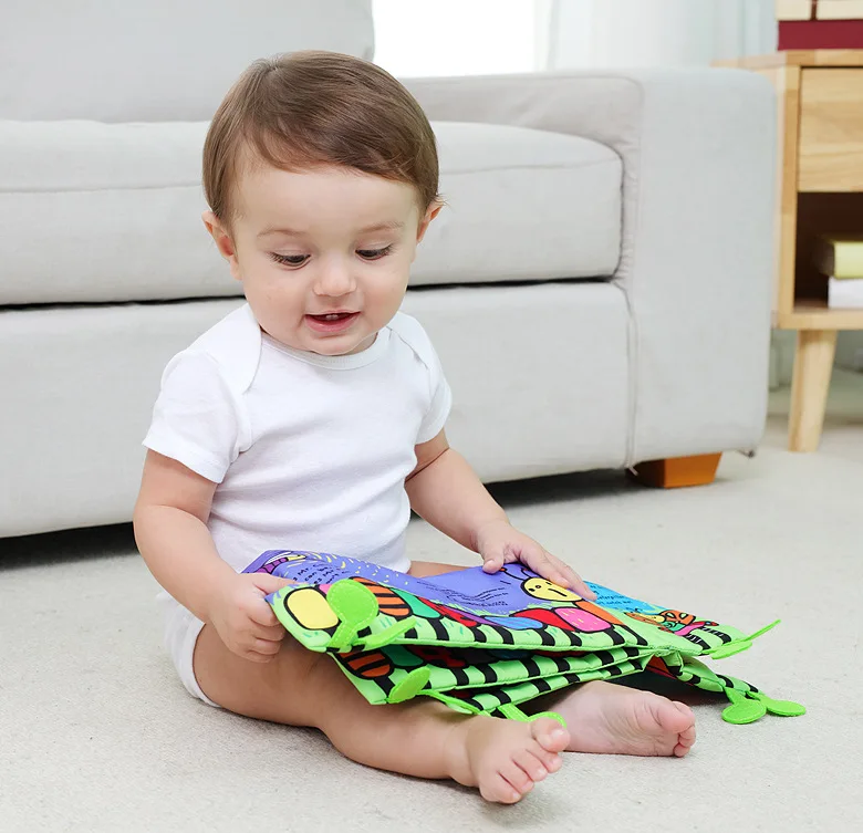 Детская игрушка для раннего обучения Экологичная тканевая книга милый