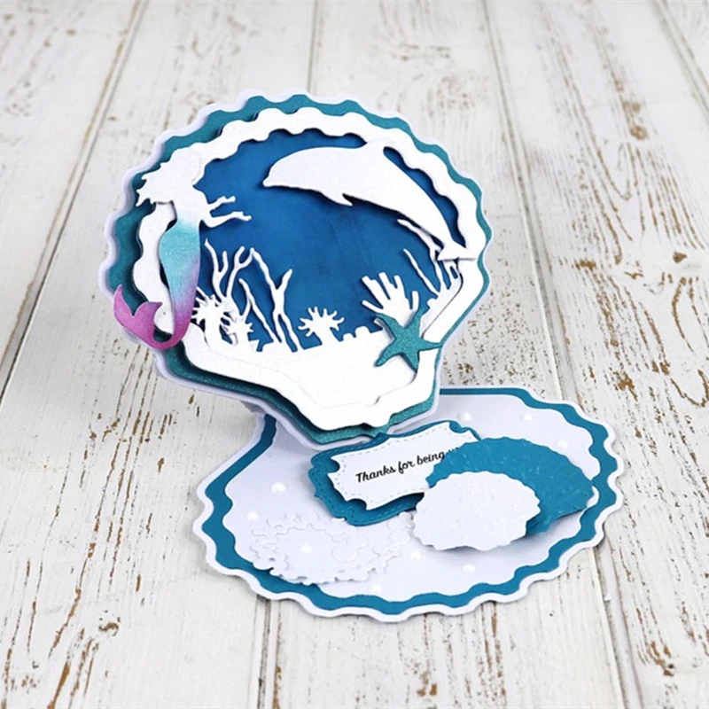 

2021 Greeting Card Decoration Deep Sea Series Dream Metal Cutting Die Scrapbooking DIY Decoration Craft Embossing Stenci