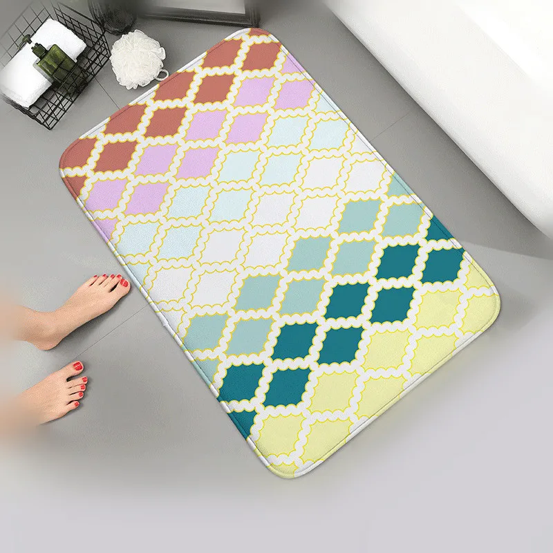 

Thickened Absorbent Entrance Door Mat Living Room Rug Bathroom Nonslip Floor Mat Kitchen Bedroom Household Dirt-resistant Carpet