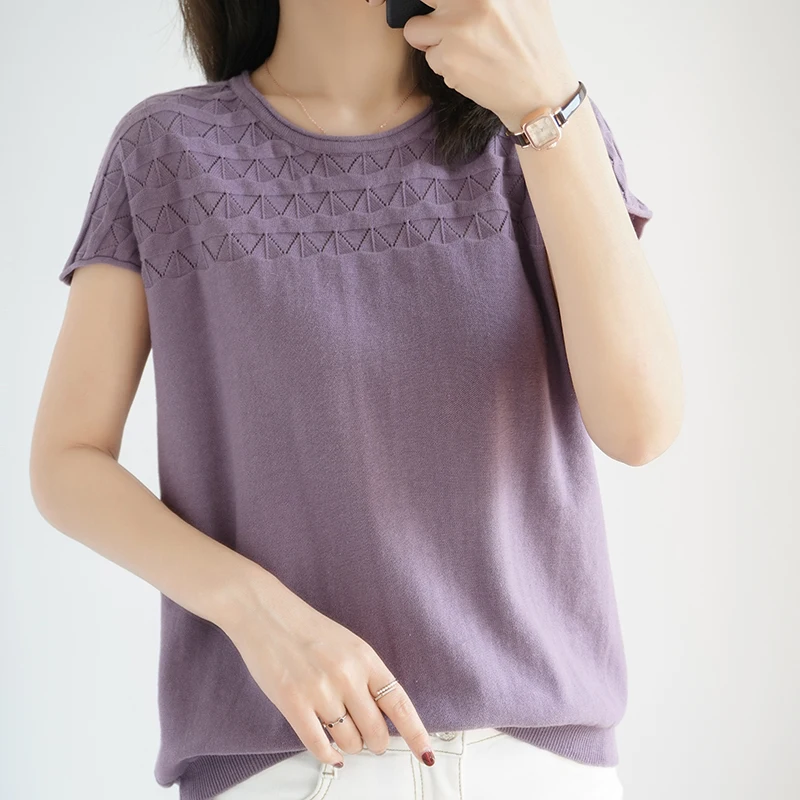Fashion Women silver Tops T-shirts Female 2019 Summer