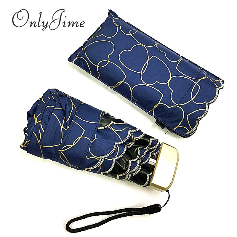 Только Jime мини Карманный Зонт для женщин пять-складной зонт от солнца Женский