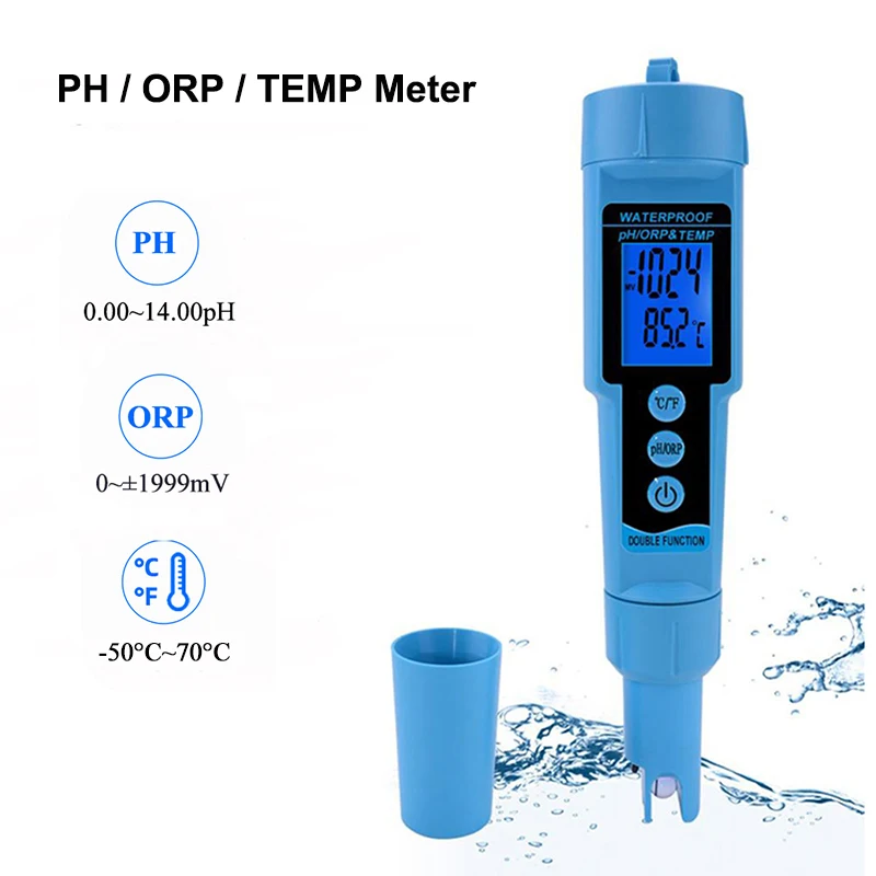 Цифровой 3 в 1 PH ORP измеритель температуры аквариум плавательный бассейн