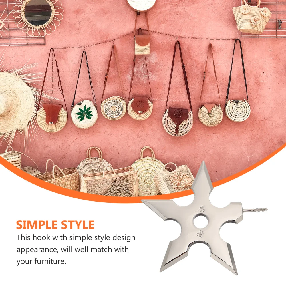 

1Pc Simple Metal Clothes Hanger Dart Shaped Hanging Hool Home Supply Silver