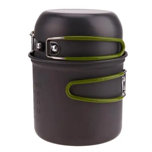 1 pot Новинка, Ультралегкая походная посуда для походов, походов, пикника, альпинизма, посуда, кастрюля для 1-2 человек, антипригарные кастрюли, кастрюли, миски - Цвет: 1 pot