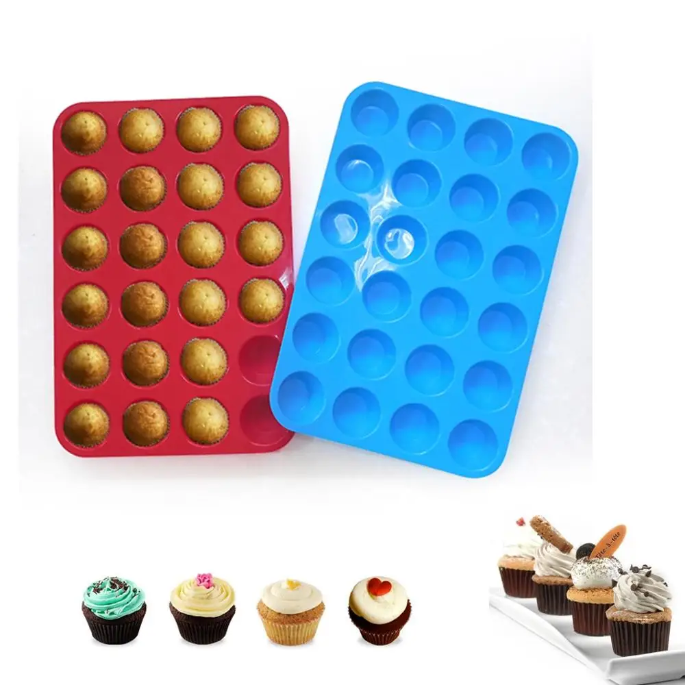 

24 Cavity Silicone Mini Circle Donuts cake Mold Chocolate Biscuit Cake Cupcake Doughnut Mould Home Baking Dessert Kitchen tools