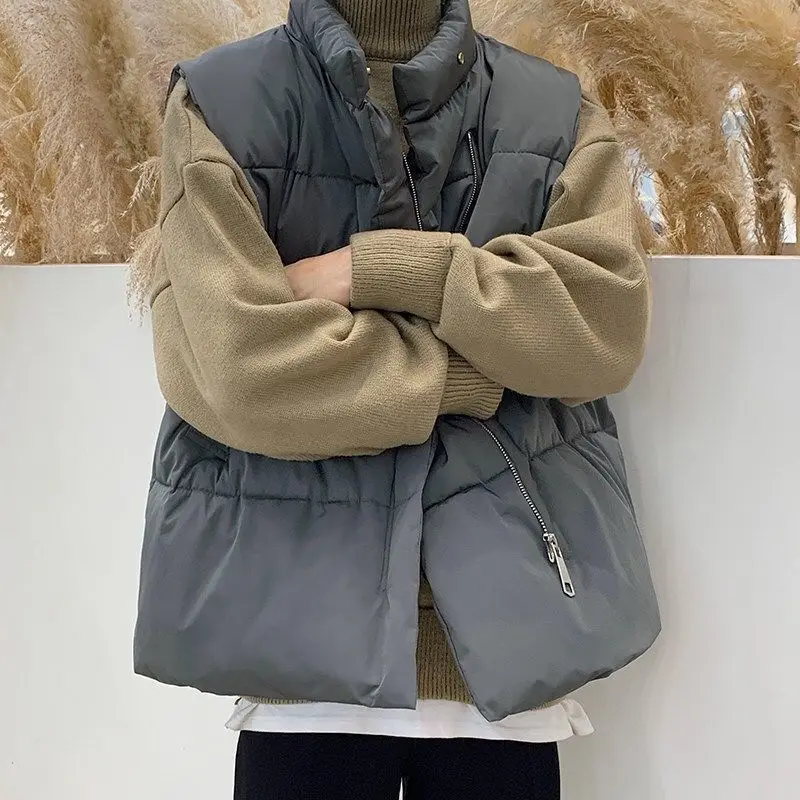 

Зимний пуховый жилет мужской теплый Модный повседневный утепленный жилет мужской корейский Свободный Повседневный разноцветный жакет без...