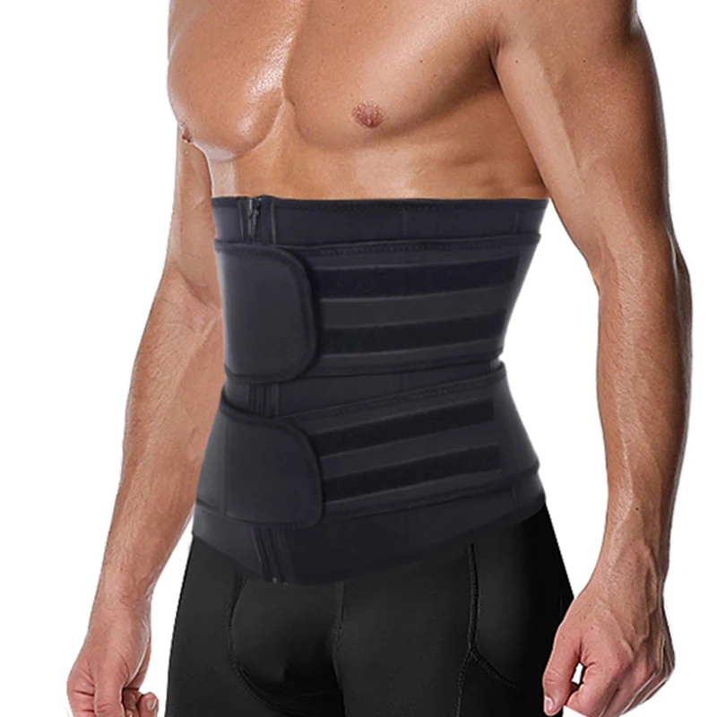 YBFDO Hot Men Sauna Sweat Slimming Double Belt Weight Loss Body Shaper Promote Belly Tummy Modeling Strap Corset Abdomen | Спорт и