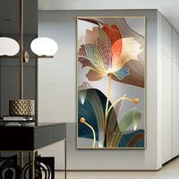transparent simple flower printposter wallartcanvaspainting home living room bedroom decoration nordic style