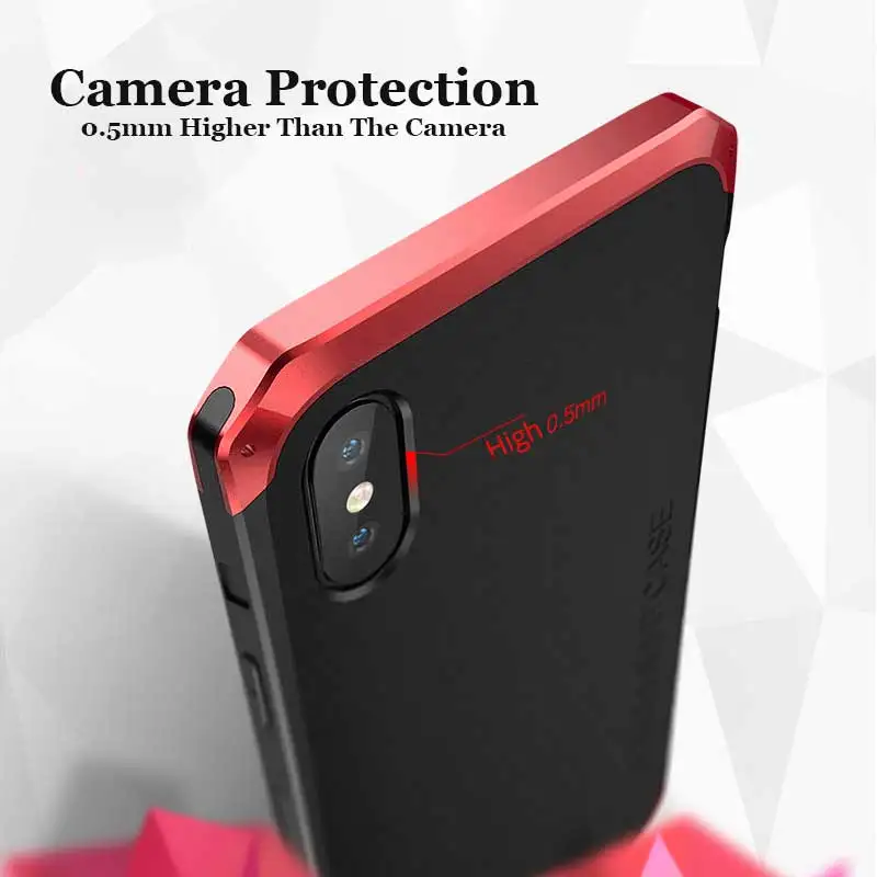 Чехол для iPhone 7 Plus с жесткой пластиковой рамкой металлический Топ противоударный