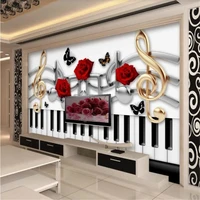 milofi customized 3d wall decoration fashion music theme tv sofa background wall store image wall