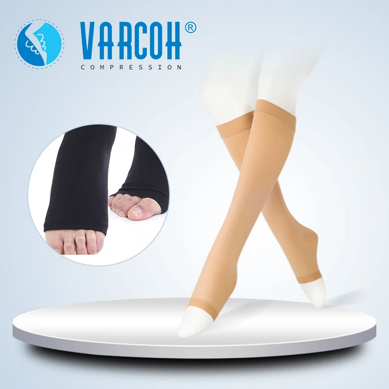 Компрессионные носки для женщин и мужчин 30 40 мм рт. Ст. Поддержка с открытым