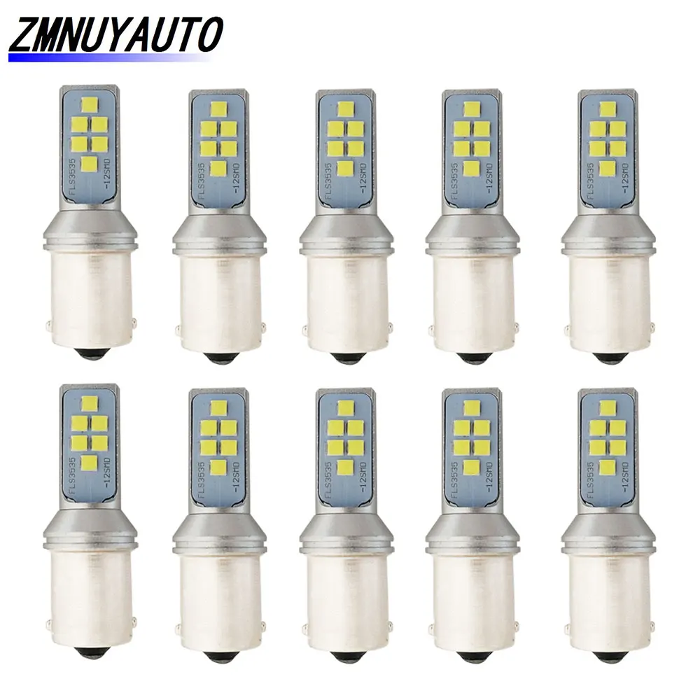 10 шт. автомобильные светодиодсветодиодный лампы 1156 BAU15S PY21W BA15S P21W 12SMD