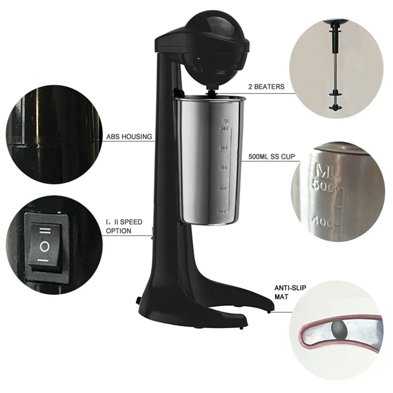 easy kitchen milk mixer stainless steel coffee mixer home appliance whisk mixer drink mixer for coffee milk shake maker free global shipping