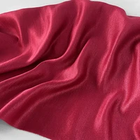 new jujube red imported glass low key luxury elastic silk linen satin linen fashion fabric cotton linen clothing fabric