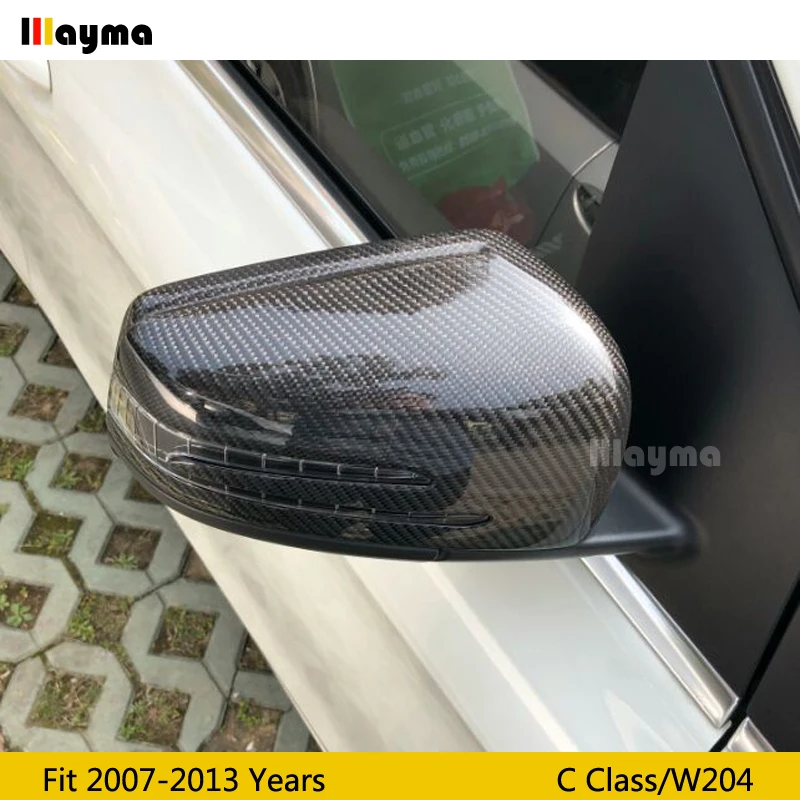 W204 сменная крышка зеркала из углеродного волокна для Benz C класса C180K C200K C250 2007 2013