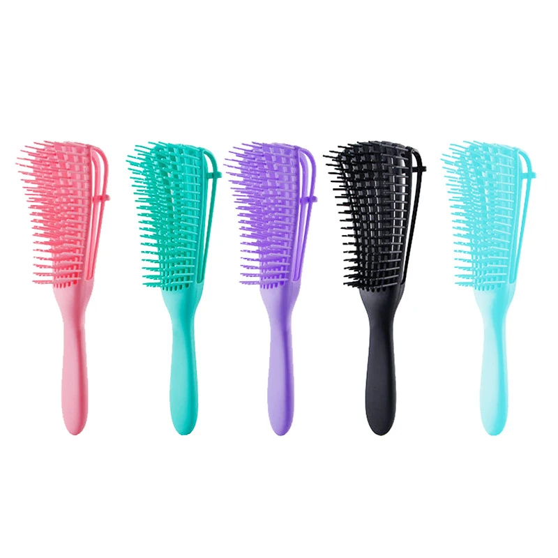 

1Pcs Detangling Hair Brush For Curly Hair Non-slip Rubber Hair Brush Comb Scalp Massage Brushes Bathroom Accessories