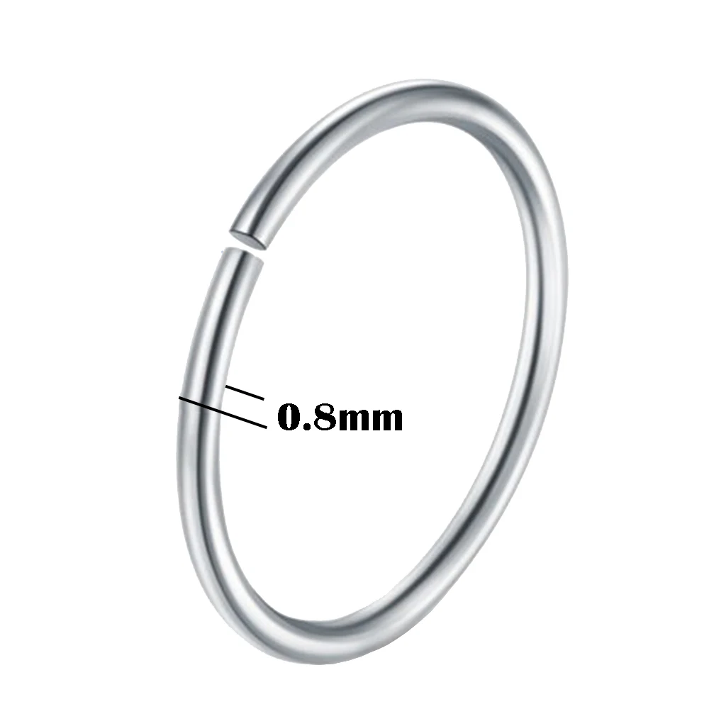 Бесшовные сегментные кольца из нержавеющей стали носовые обручи пирсинг для