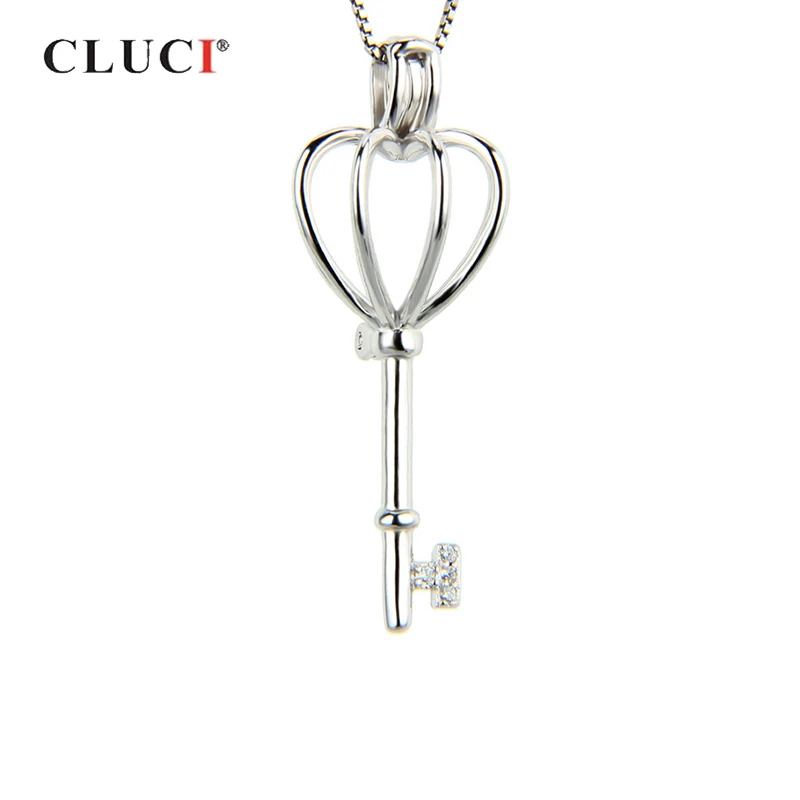 Серебряная подвеска CLUCI женское ювелирное изделие в форме любовного ключа из