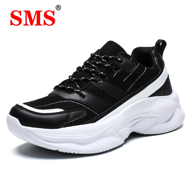 SMS Men Shoes Light Height Increasing Men Running Shoes Breathable Shoes Comfortable Sneakers Shoes Zapatillas Hombre Dad Shoes