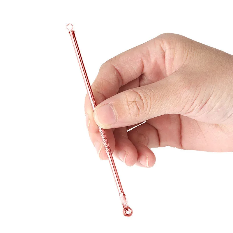 

4Pcs/Set Acne Blackhead Removal Tool Stainless Rose Golden Needles Sets Comedone Black Head Remover Cleaner