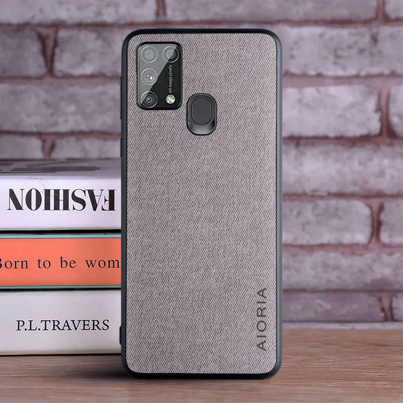 Чехол для Samsung Galaxy M31 M51 M31S роскошный текстильный кожаный мягкий ТПУ Жесткий чехол