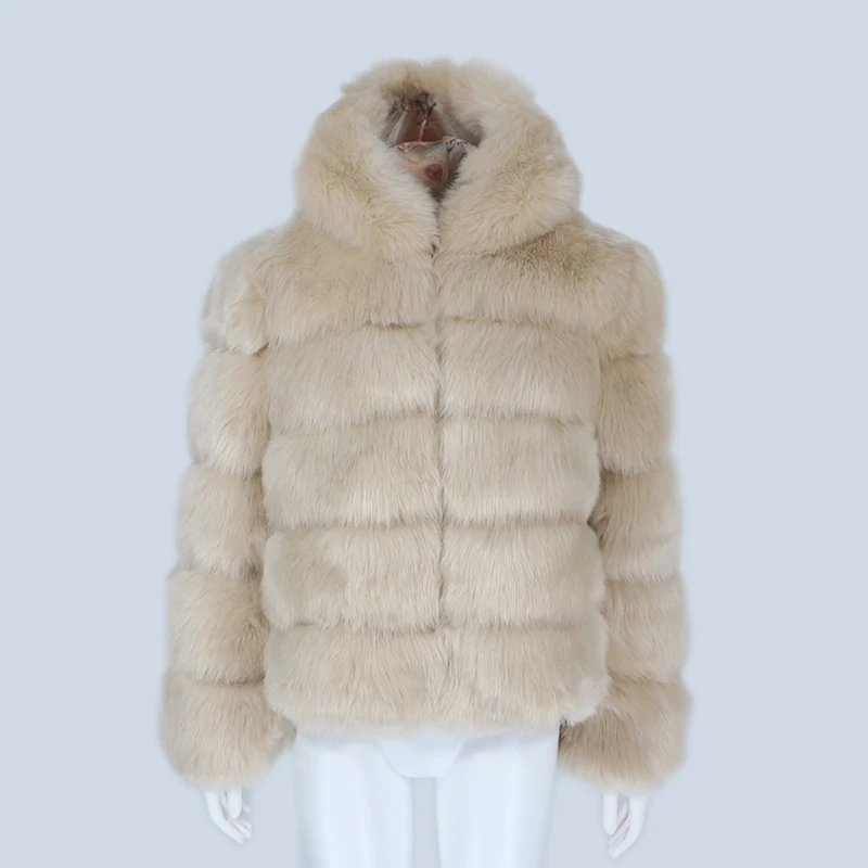 Furyourself 2022 New Luxury Brand Winter Jacket Women Faux Fur Coat hooded Elegant Thick Warm Outerwear Streetwear Fake Fox Fur