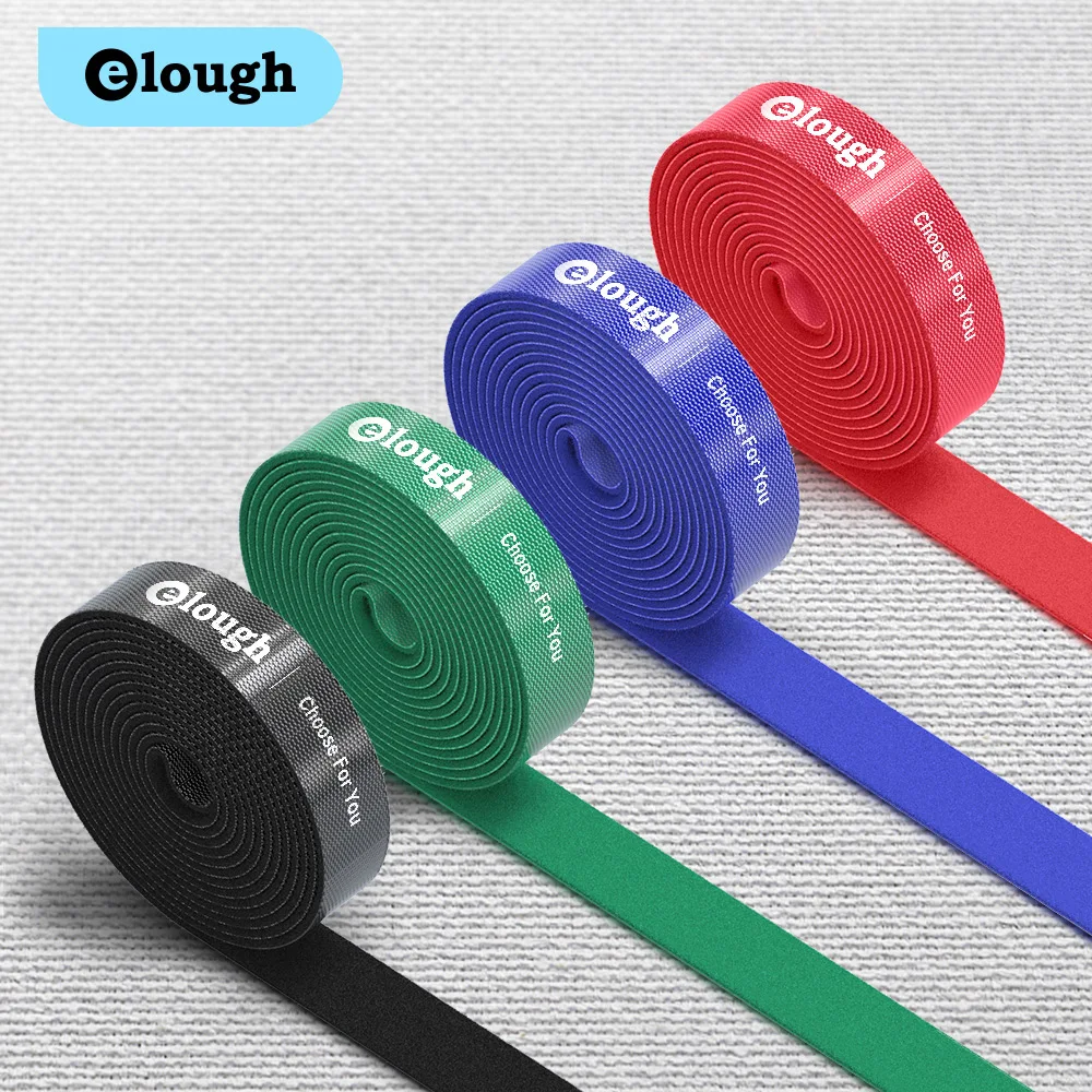 

Elough USB Cable Winder Cable Organizer Ties Mouse Wire Earphone Holder HDMI Cord Free Cut Management Phone Hoop Tape Protector