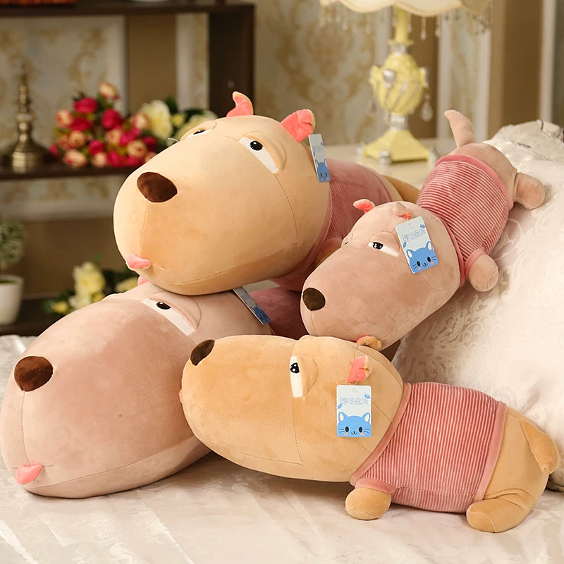 65 см плюшевые игрушки для собак в полоску Собака с крупной головой Подушка куклы