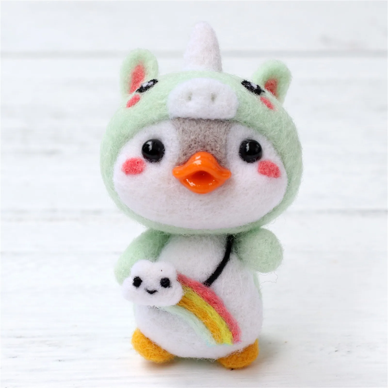 

Funny Toys Cute Penguin Pattern Handmade Plush Toy Doll Wool Felt Craft Diy Poked Set Handcraft Kit For Needle Material Bag Pack