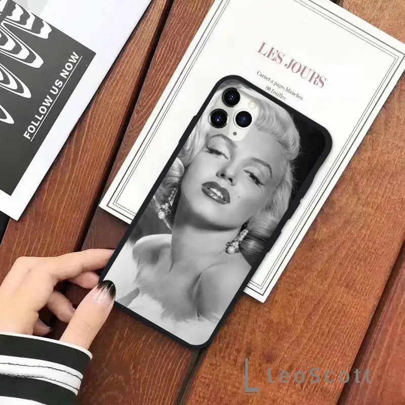 

Marilyn Monroe actor beauty sexy star Phone Cases for iPhone 11 12 pro XS MAX 8 7 6 6S Plus X 5S SE 2020 XR Soft silicone Funda